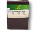 Простыня "АльВиТек" Сатин однотонный 150х214, Шоколадная