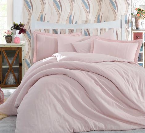 Постельное бельё Hobby сатин-жаккард &quot;STRIPE&quot; нежно-розовый, 1,5 спальный