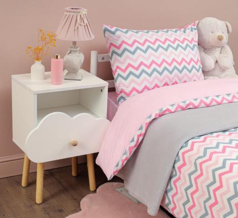 Постельное белье "Siberia" Зигзаг (розовый) Ранфорс, 1,5 спальный
