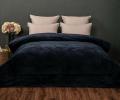 Постельное белье с одеялом "Kazanov.A." Беверли (индиго жемчуг) Велюр/Egypt Cotton, Семейный