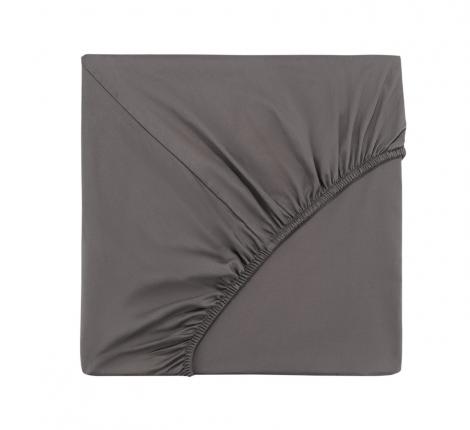 Простыня на резинке "Sofi de Marko" Мармис (тёмно-серая) Сатин, 180х200х30