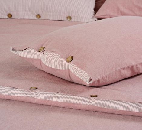 Постельное бельё Sharmes "Rustic melange" Семейный, розовый