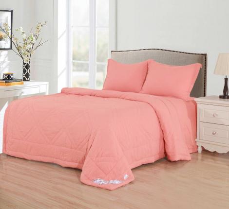 Постельное белье с одеялом "Sofi de Marko" Сандра (персик) Жатый сатин, Семейный