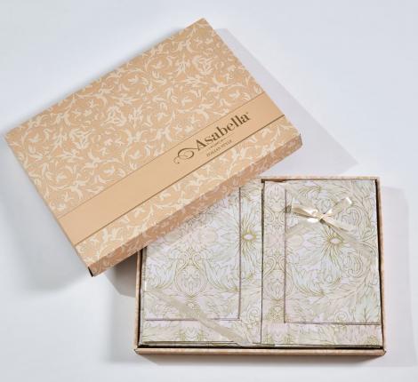 Постельное белье "Asabella" 2182-6 Мако-Сатин, Евро