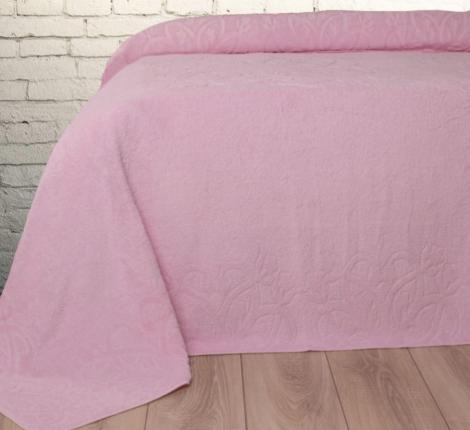 Простыня-покрывало махровая (розовый), 200x220