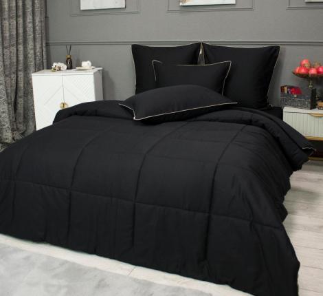 Постельное белье с одеялом "Kazanov.A." Шеффилд (черный опиум) Сатин, Евро