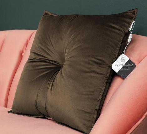 Подушка декоративная "Sofi de Marko" Вивиан (шоколад), 55х55