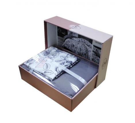 Постельное белье "DO&CO" HAPPINESS (синий) Фланель, Евро