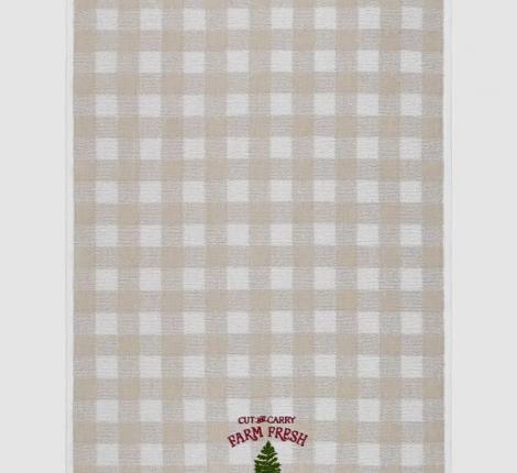 Полотенце Arya с вышивкой Рождество 40x60 Farm Fresh, Кремовый