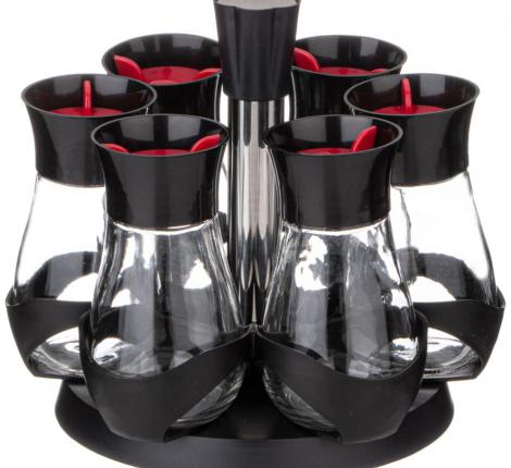 Набор баночек для специй 6 шт. "AGNESS" 172-143 на вращающейся подставке