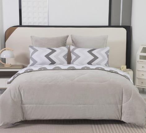 Постельное белье с одеялом "Sofi de Marko" Роберто №12 Велюр/Сатин, Семейный