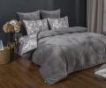 Постельное белье с одеялом "Kazanov.A." Ливви (графит капучино) Велюр/Egypt Cotton, Евро