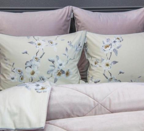 Постельное белье с одеялом "Kazanov.A." Вилма (бежевый жемчуг) Велюр/Egypt Cotton, 1,5 спальный