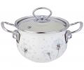 Кастрюля эмалированная со стеклянной крышкой "DANDELION", 1,5 л