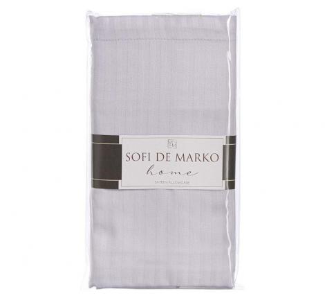 Наволочка "Sofi de Marko" Тиффани (серо-лиловая) Страйп-Сатин, 70х70