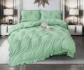 Постельное белье EFOR "COTTONI Y-1" с вышивкой "листок", Евро
