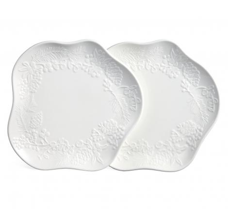 Набор фигурных закусочных тарелок 2 штуки "CELEBRATION", диаметр 20,5 см