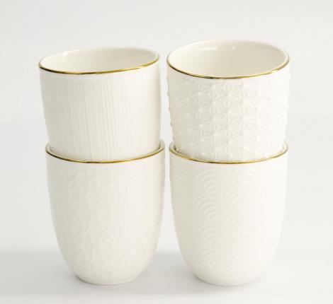 Набор кружек 4 шт. "Nippon White Gold", 170 мл