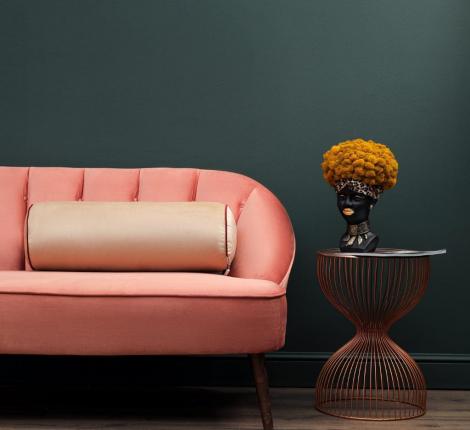 Подушка-валик "Sofi de Marko" Блейк (светло-бежевый) Велюр, 50х18х18