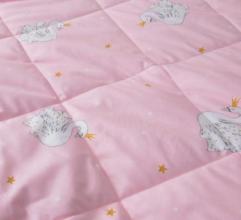 Постельное белье с одеялом детское "Sofi de Marko" Лебедушка (персик) Сатин, 1,5 спальный