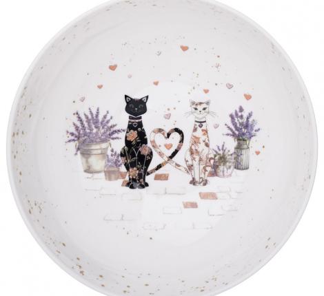 Салатник "ЛАВАНДОВЫЕ КОТЫ", 850 мл
