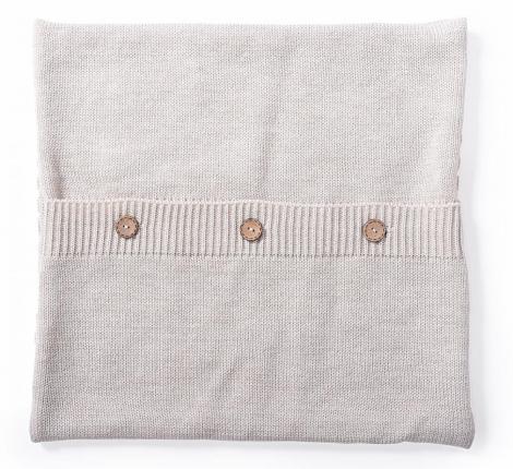 Наволочка вязаная "КОСЫ" 40x40, лён