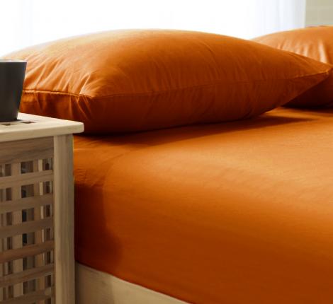 Простыня сатин SOHO collection (оранжевый), 240х260