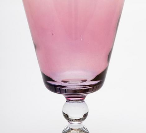 Набор бокалов для вина 6 штук "PINK" хрустальное стекло, высота 19,5 см