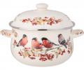 Кастрюля эмалированная с крышкой "СНЕГИРИ" 934-733, 3.6 л