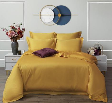 Постельное белье "Sofi de Marko" Моно (желтый) Сатин ДеЛюкс, Евро