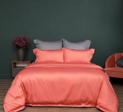 Постельное бельё "Sofi de Marko" Беллини (коралловый) Сатин ДеЛюкс, Евро