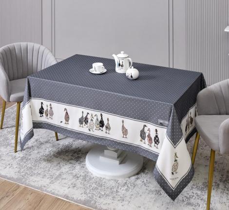 Скатерть с пропиткой "FAMILY FARM" 160х220 см, графит