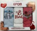Набор вафельных салфеток "EFOR"(3шт) (40*60) 8 марта