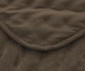 Покрывало из вареного бархата "KARTEKS" 02, 240х260 (50х70-2 шт), коричневый