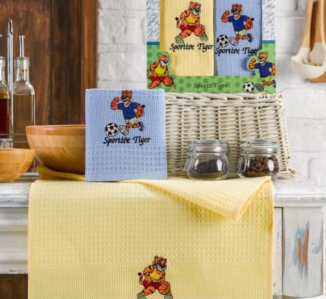 Салфетки вафельные "METEOR" 40х60 (2 шт.) СИМВОЛ ГОДА V2