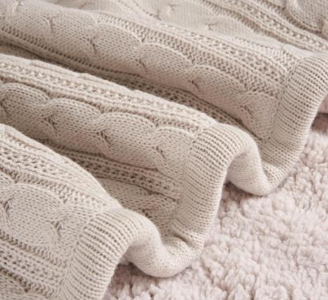 Плед "Sofi De Marko" Вязка (бежевый), 220х240