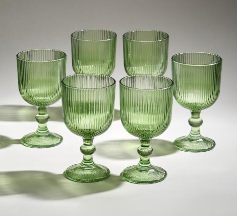 Набор бокалов 6 штук "SIMPLICITY" GREEN, 370 мл