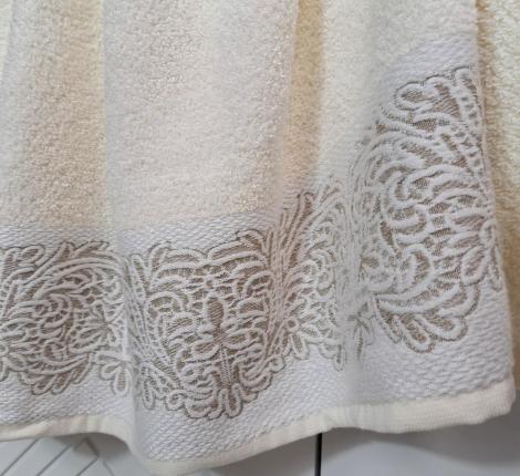 Комплект махровых полотенец "Kazanov.A." Dolce (молоко), 50х90+70х140