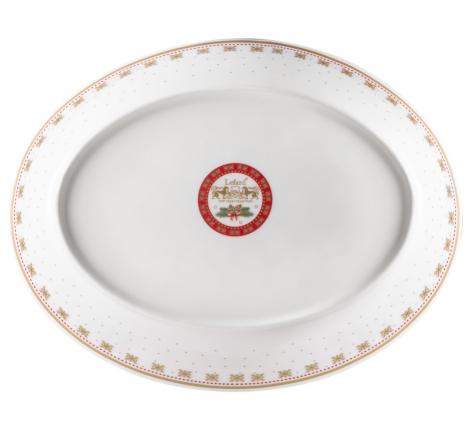 Блюдо овальное "ТРОЙКА" 25*19,5*4,5 см, белое