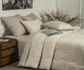 Постельное бельё с одеялом "Kazanov.A." Linen Jacquard (жемчужный лен) Жаккард, Евро