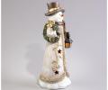 Статуэтка с LED-подсветкой "СНЕГОВИК", 12,5*12*33,7 см