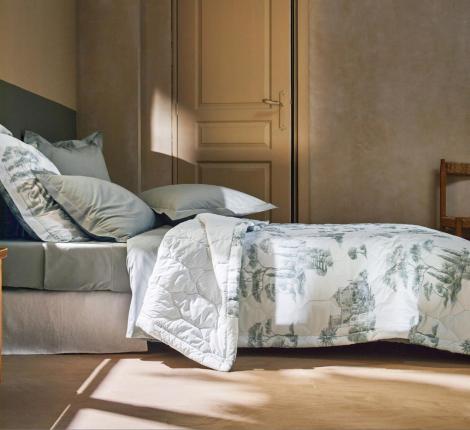 Покрывало стёганое "Blanc des Vosges" PROMENADE sauge (серо-зеленый), 250х270