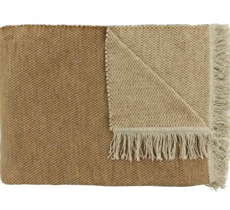 Плед хлопковый "CLAUDI" UNAMI CAMEL, 150х200