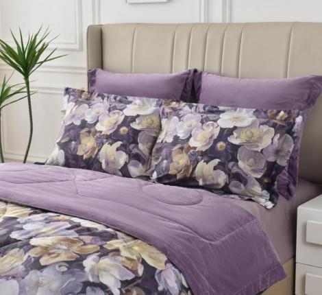 Постельное белье с одеялом "Sofi de Marko" Ренато №7 Велюр/Сатин, Евро