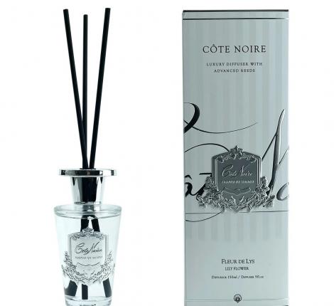 Диффузор "COTE NOIRE" LILY FLOWER серебряный декор, 150 мл