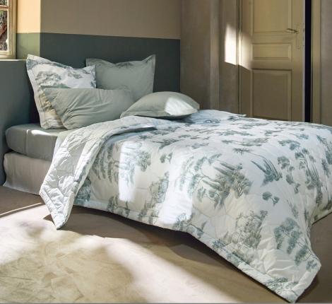 Покрывало стёганое "Blanc des Vosges" PROMENADE sauge (серо-зеленый), 250х270