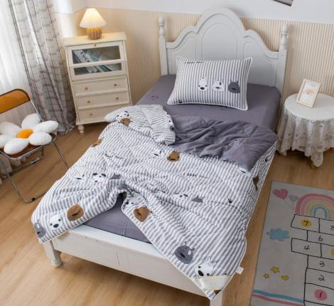 Постельное белье с одеялом детское "Sofi de Marko" Собачки (белый) Сатин, 1,5 спальный