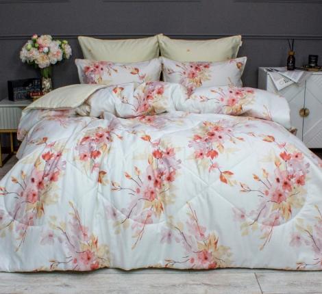 Постельное белье с одеялом "Kazanov.A." Стелла (айвори) Сатин, Семейный