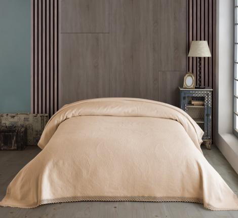 Покрывало хлопковое "IRYA" SOFIYA ванильный, 240х260