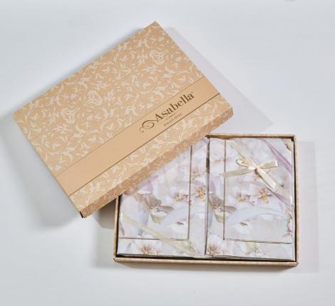 Постельное белье "Asabella" 2184-6 Мако-Сатин, Евро